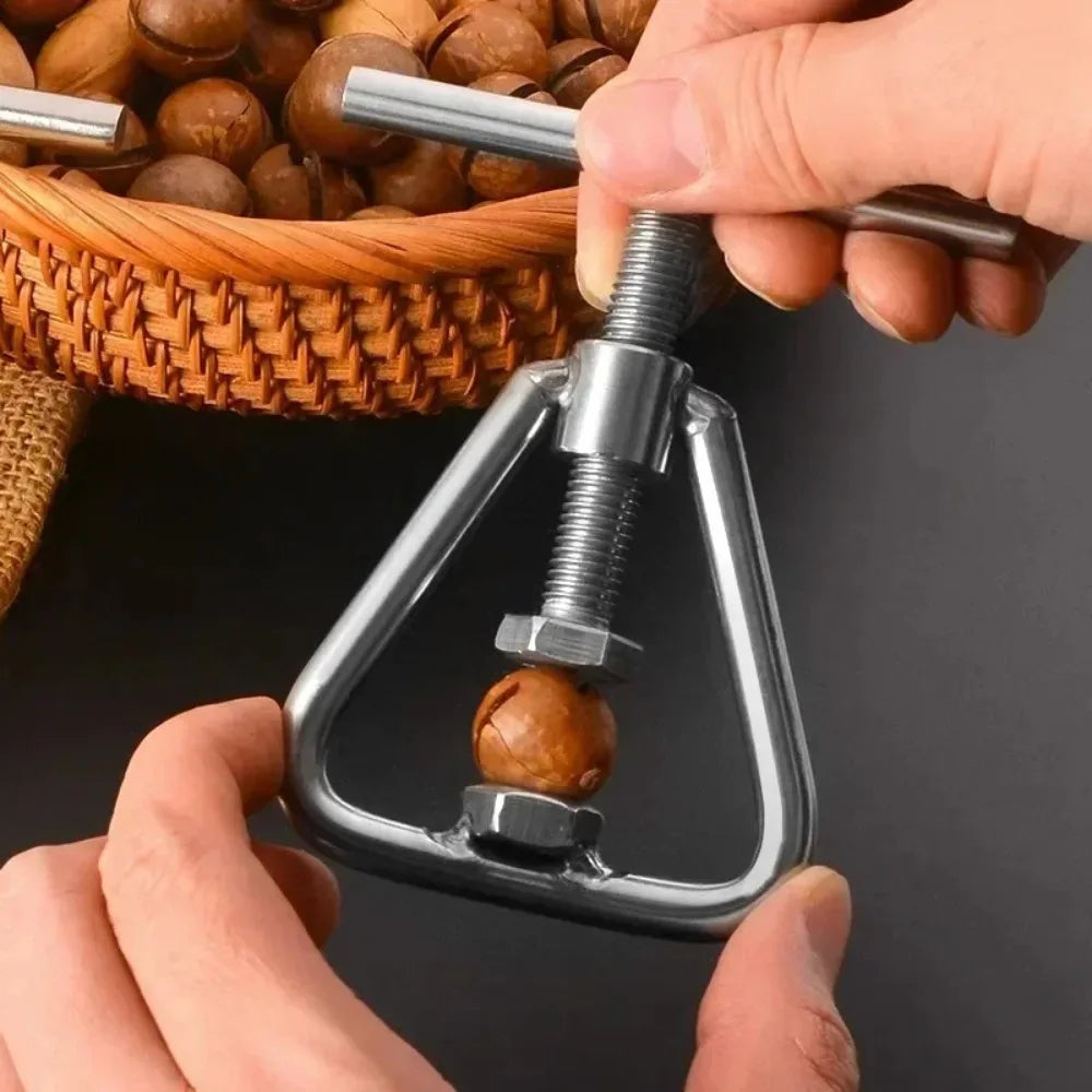Manual Nut Cracker Steel Sheller – Walnut & Macadamia Tool