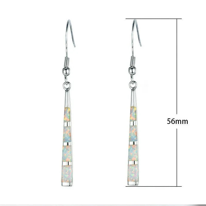 Simulated Opal Zircon Stud Earrings – Nickel-Free Women's Stud Earrings Nixie