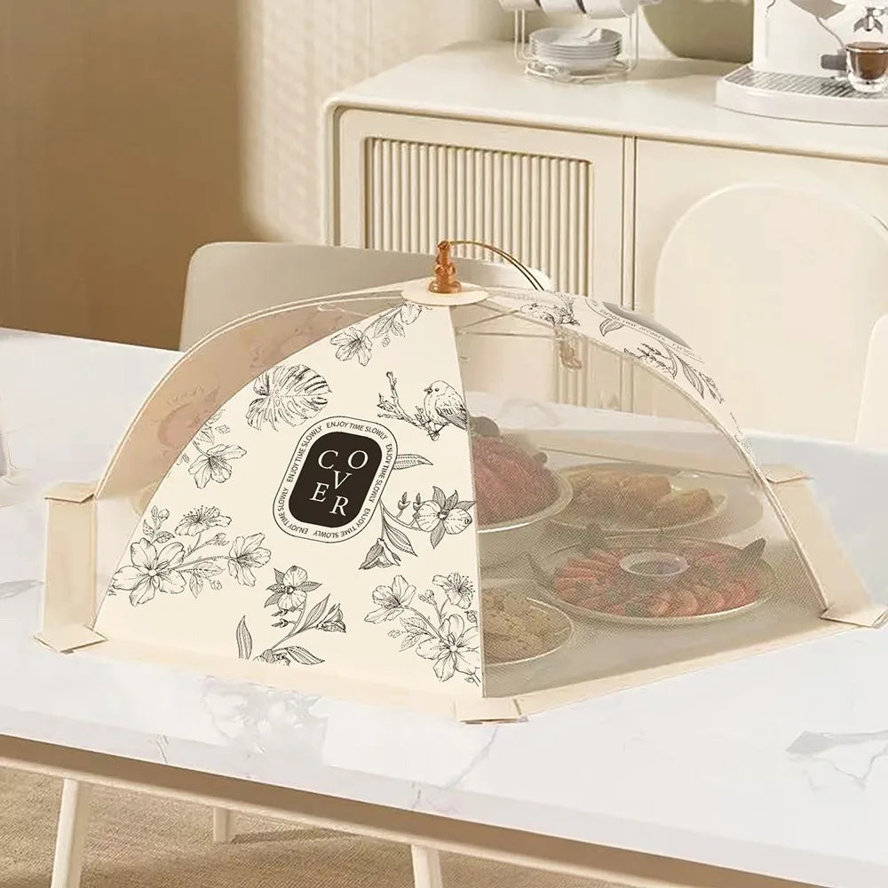 Foldable Food Cover – Cartoon Flower Dustproof Dining Tent Foldable Food Cover Nixie Flower-80cm