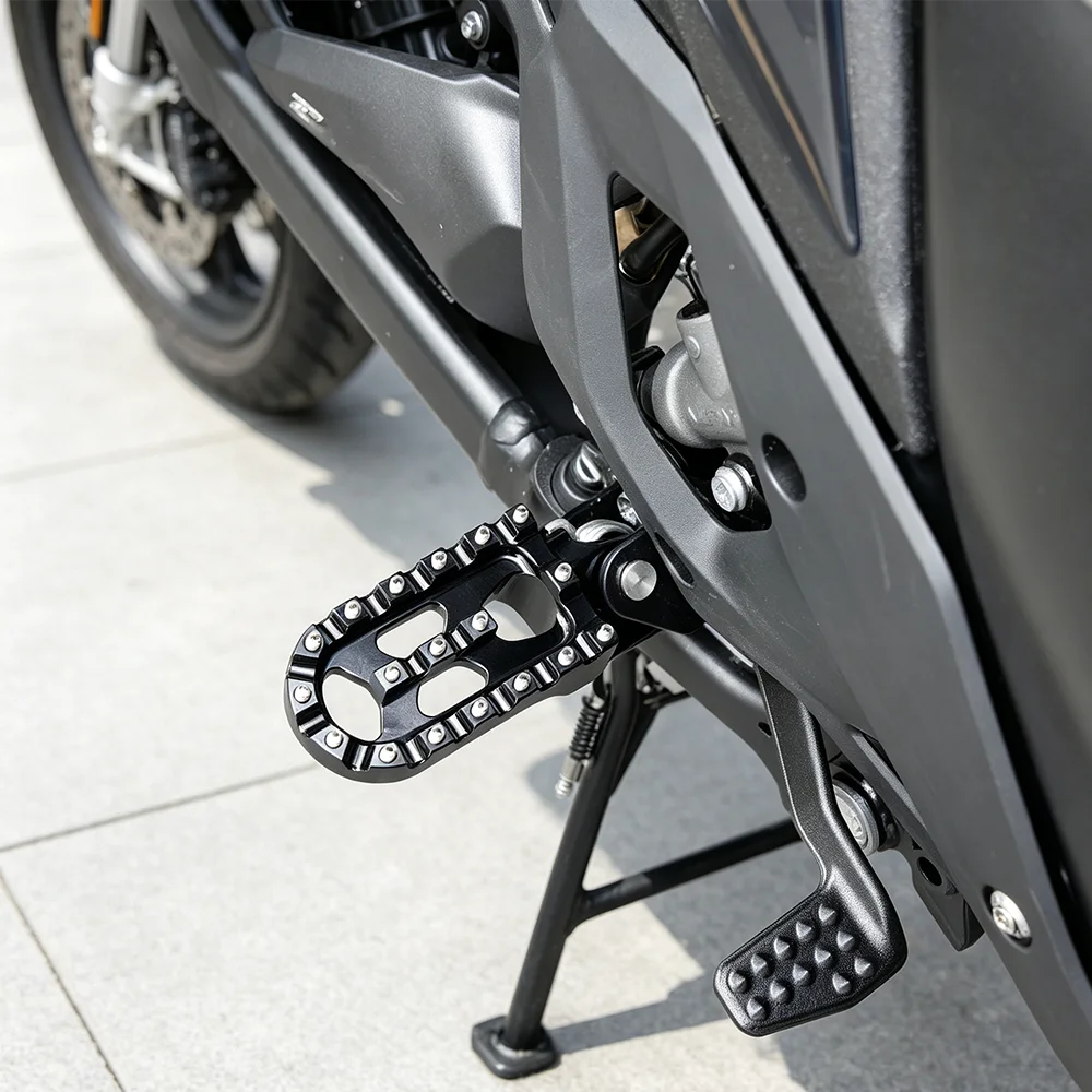 BMW GS Wide CNC Footpegs Black Aluminum R1300GS R1250GS F850GS Motorcycle Footpegs Nixie