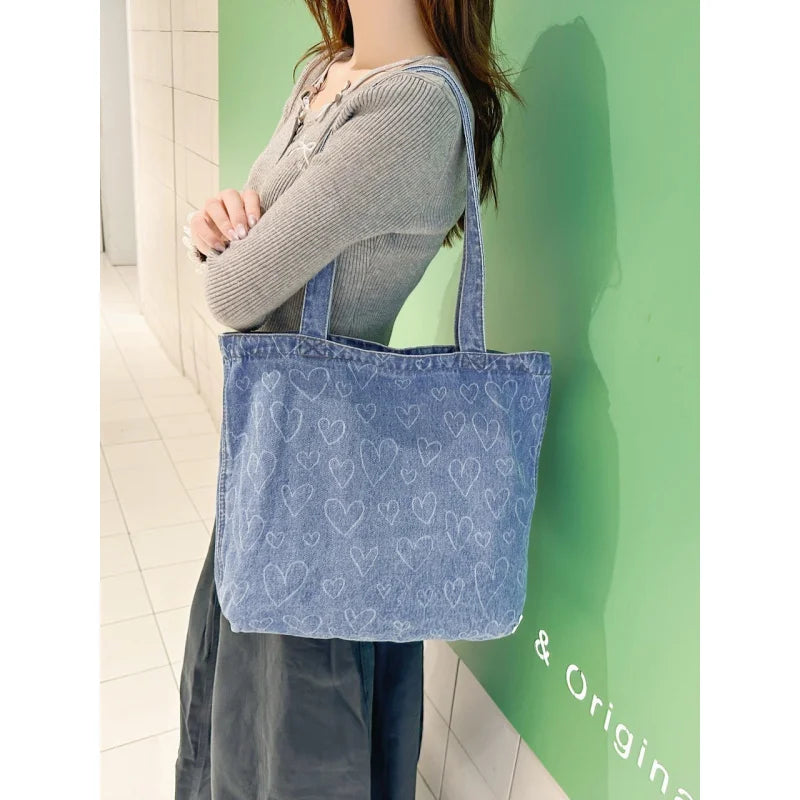 Nixie Star Denim Shoulder Bag – Women's Work & College Tote