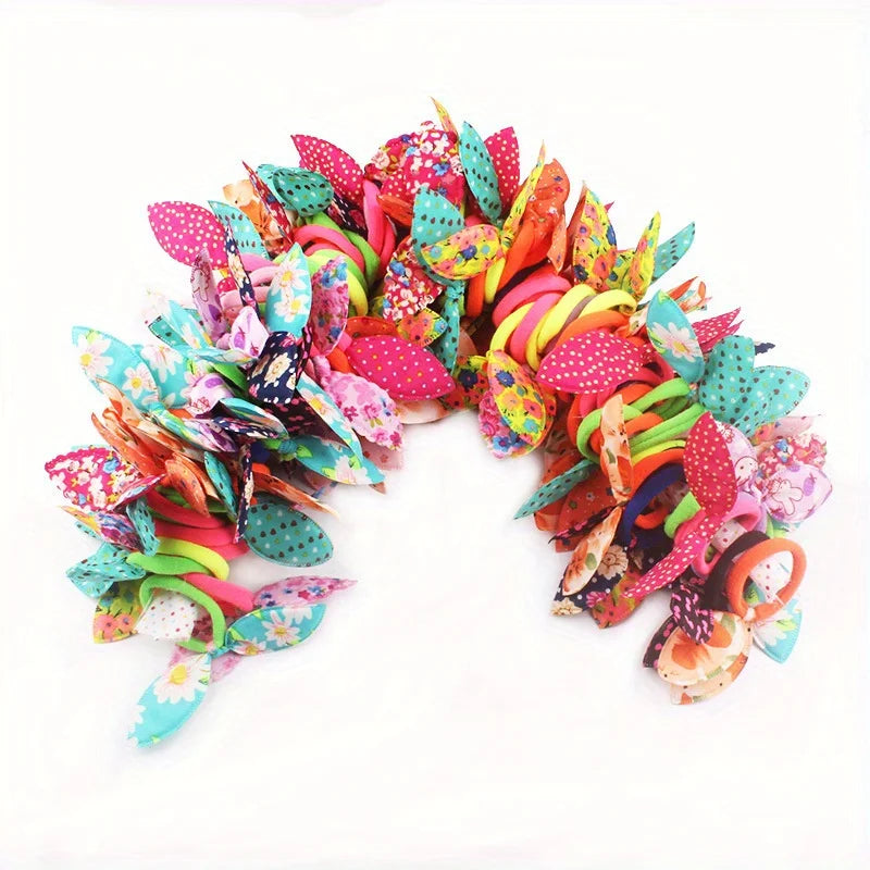 20pcs Cute Pet Hair Bows with Rubber Bands for Dogs & Cats Pet Grooming Bows Nixie