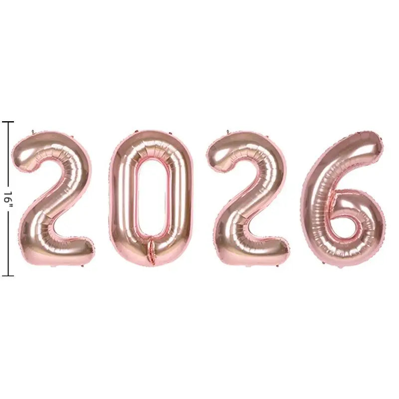 2026 New Year's Eve Foil Balloon Christmas Party Decoration Foil Party Balloon Nixie