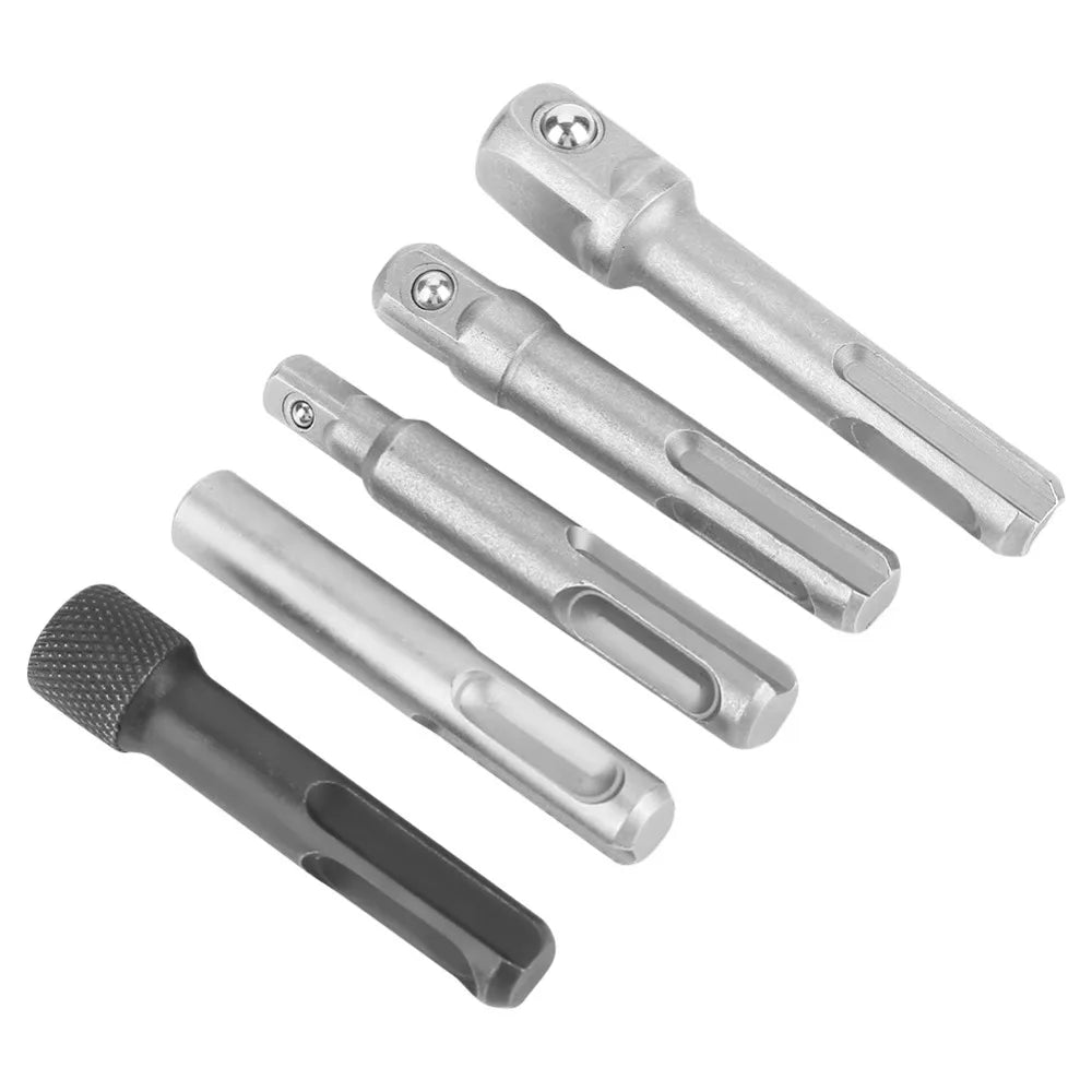 5-Piece SDS Plus Chuck Adapter Set | Chrome Vanadium Steel