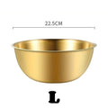 Stainless Steel Mixing Bowl Set with Scale – 1-3 Pcs Mixing Bowl Set Nixie Golden L 1pc