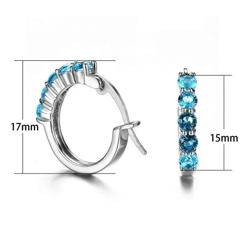 Opal Drop Dangle Earrings – Simulated Opal & Crystal Studs Drop Dangle Earrings Nixie