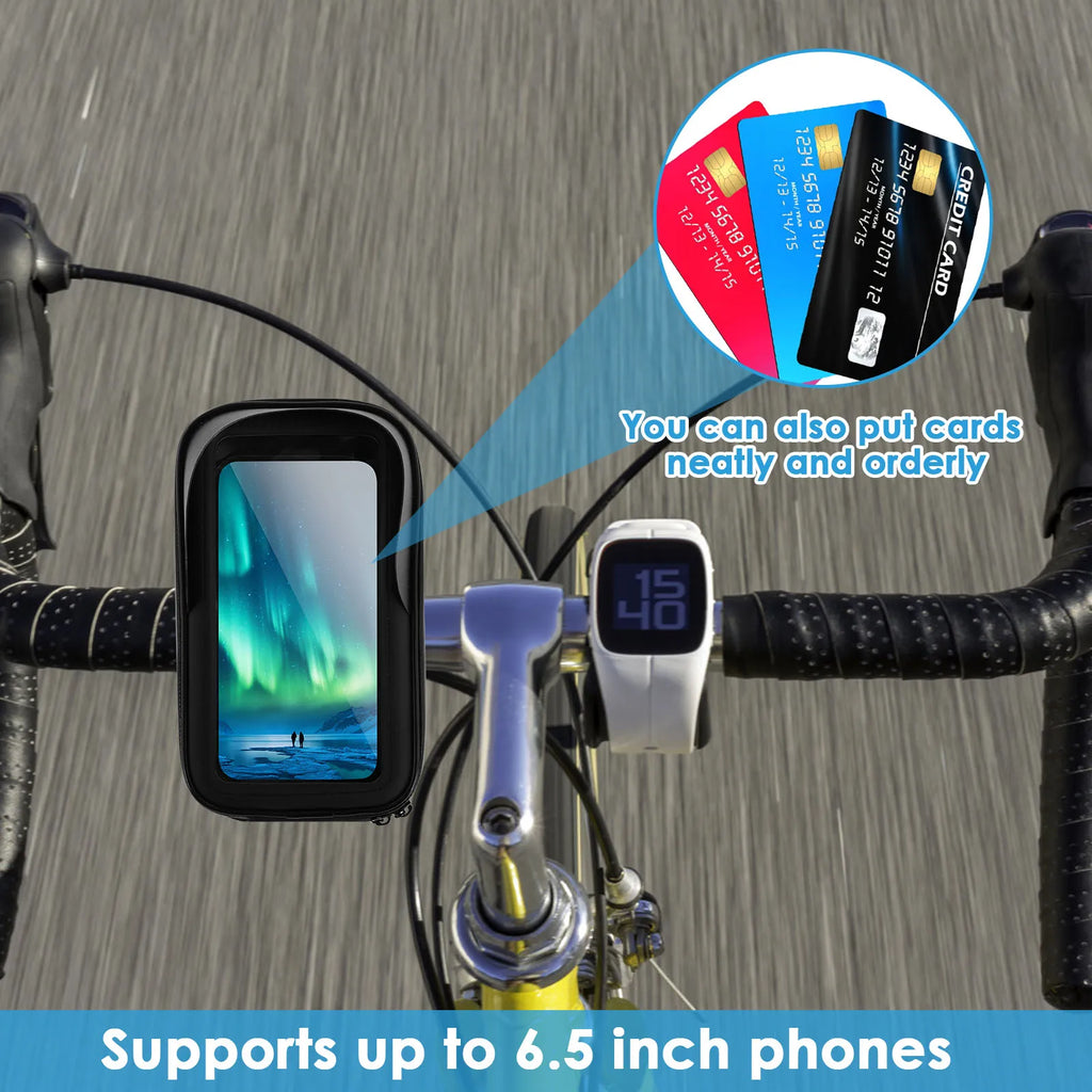 Waterproof Bike Phone Holder Bag – 360° Rotatable Handlebar Bike Phone Holder Nixie