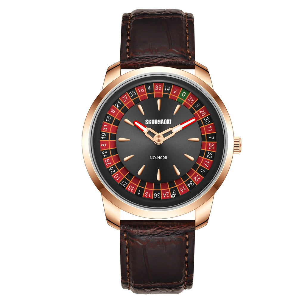 Roulette Poker Design Fashion Quartz Watch – Leather Band