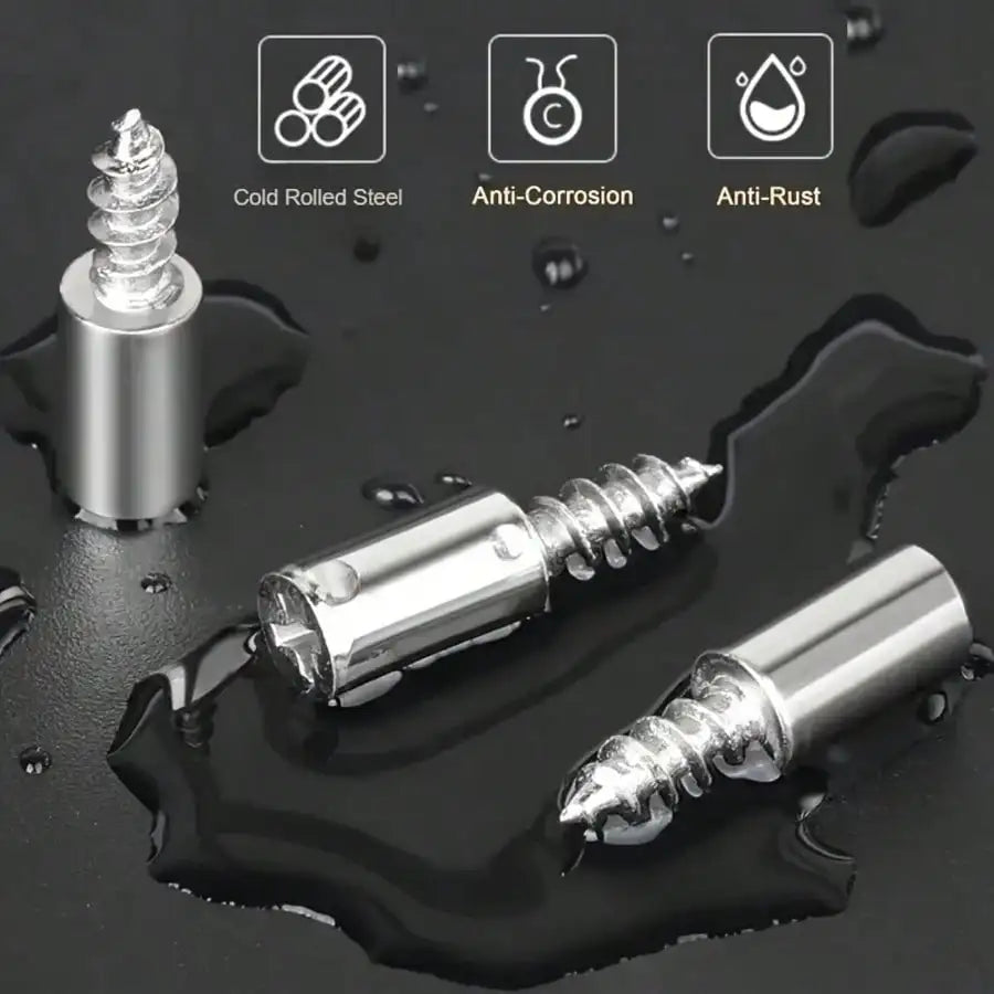 30/60Pcs Self-Tapping Furniture Screws with Anti-Slip Rubber Sleeve Furniture Screws Nixie