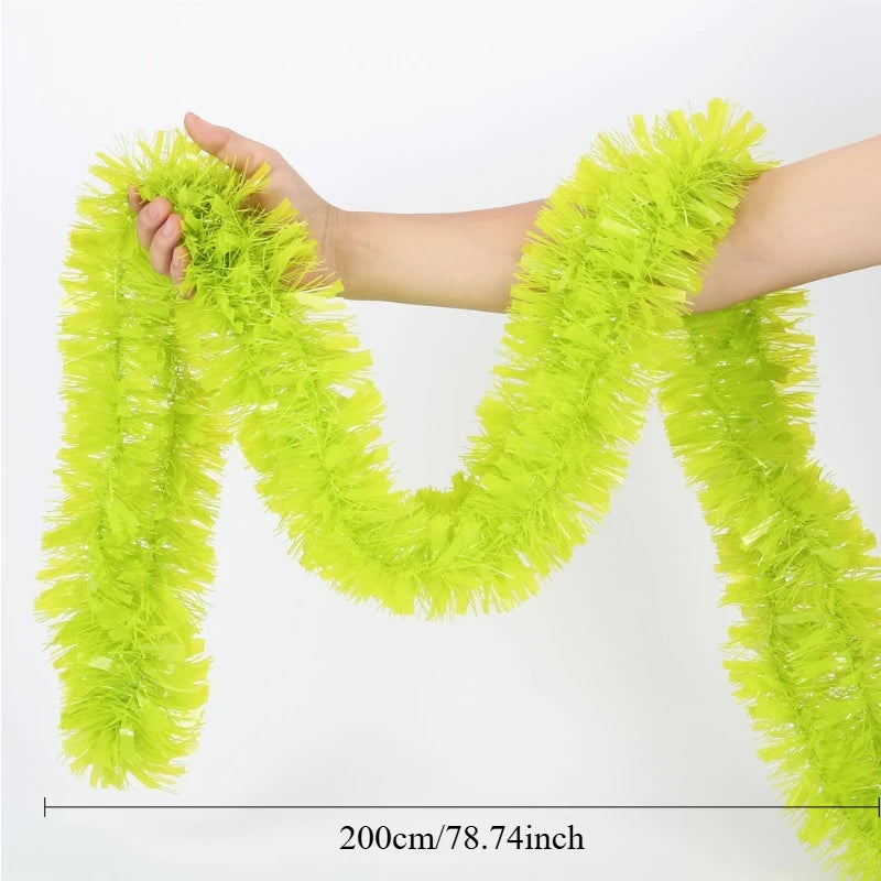 2M Neon Flower Wreath UV Glow Garland Party Decoration Party Garland Nixie