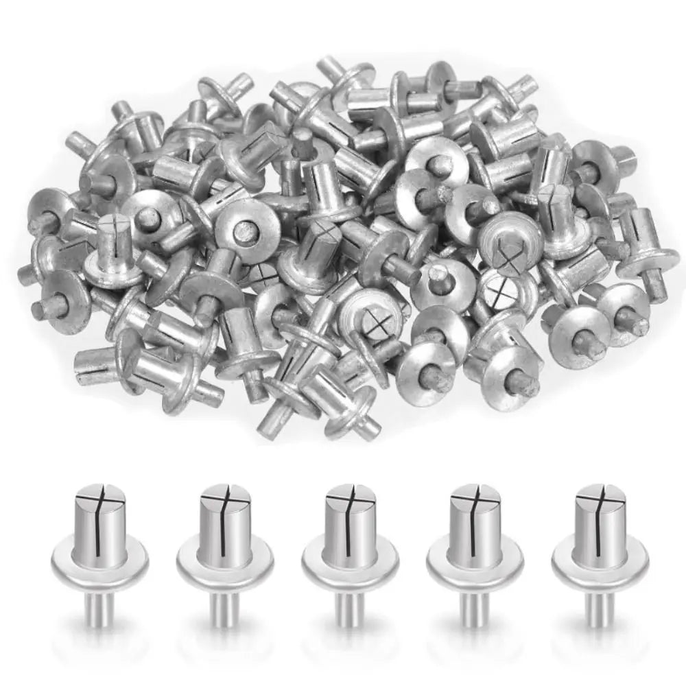 50Pcs Aluminum Alloy Hammer Drive Expansion Rivets Round Head Expansion Rivets Nixie 6.4-10mm-50pcs