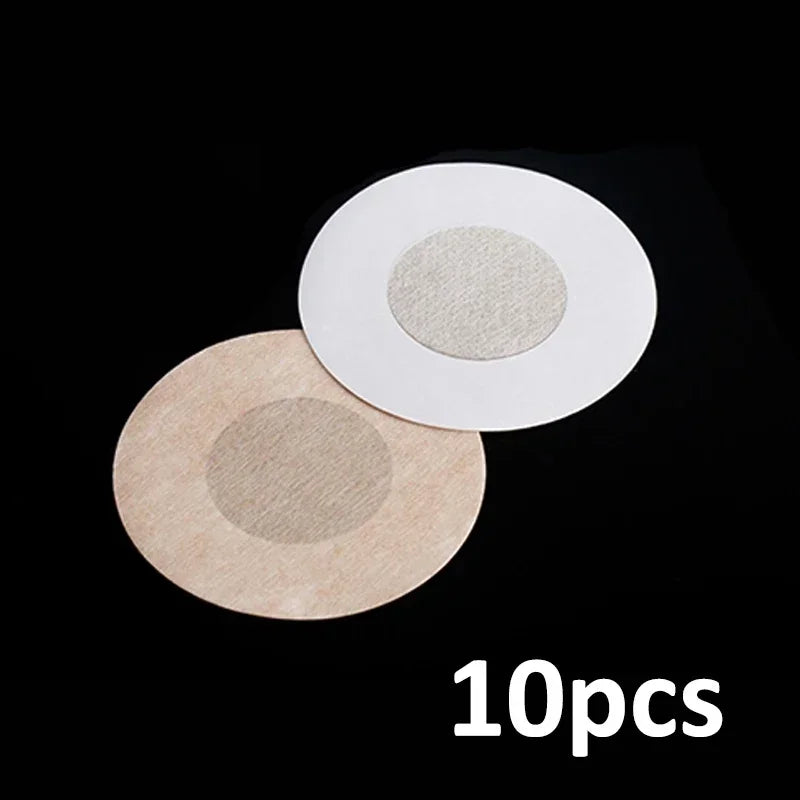 Nipple Cover Stickers Women Invisible Self-Adhesive Breast Pasties Nipple Cover Pasties Nixie One Size 10Pcs-Round