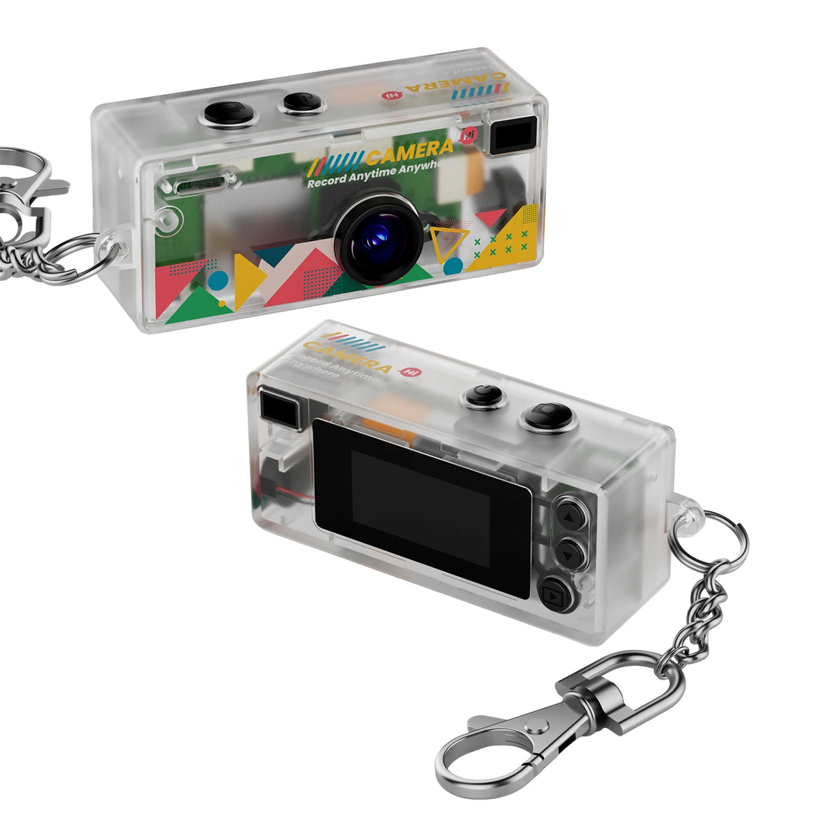 Retro Mini Keychain Camera 1080P HD Portable Video Recorder Mini Keychain Camera Nixie Transparent
