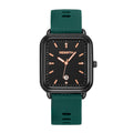 REBIRTH Women's Macaron Quartz Watch | Silicone Strap Calendar Women's Quartz Watch Nixie green