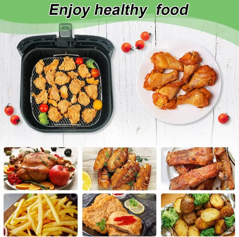 Stainless Steel Air Fryer Rack – Grill, Dehydrator & Steamer Air Fryer Rack Nixie