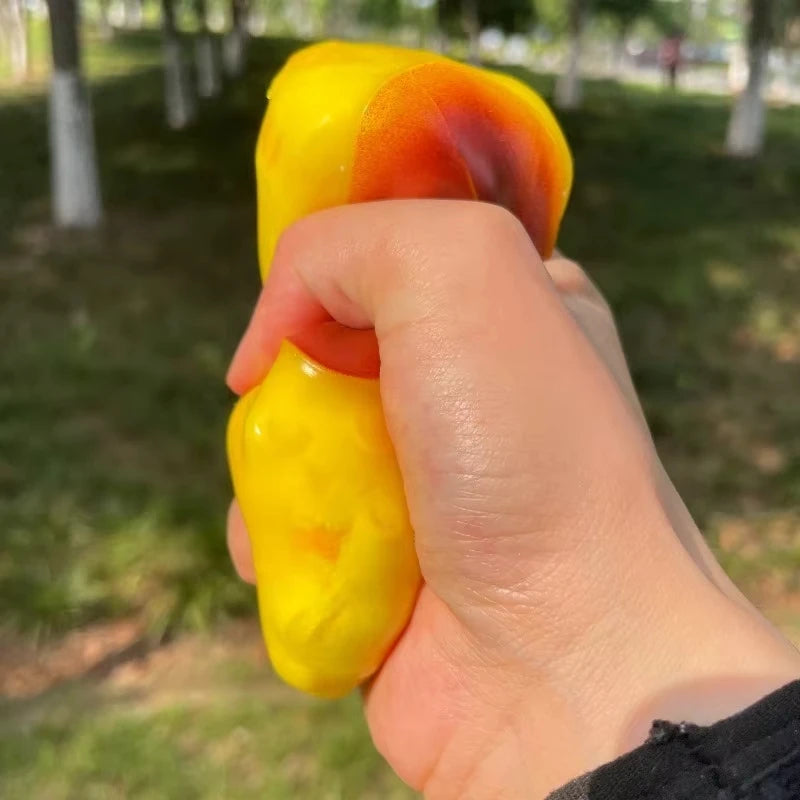 Caramel Pudding Squeeze Toy – Crispy Sound Sensory Stress Ball