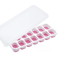 Stackable Silicone Ice Cube Trays 14-Grid with Lid – 4-Piece Set