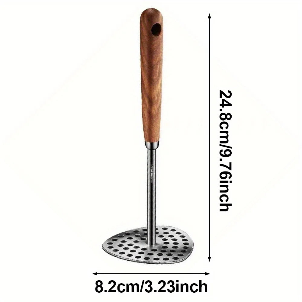 Stainless Steel Potato Masher Fine Mesh – Heavy Duty Kitchen Tool Kitchen Masher Tool Nixie