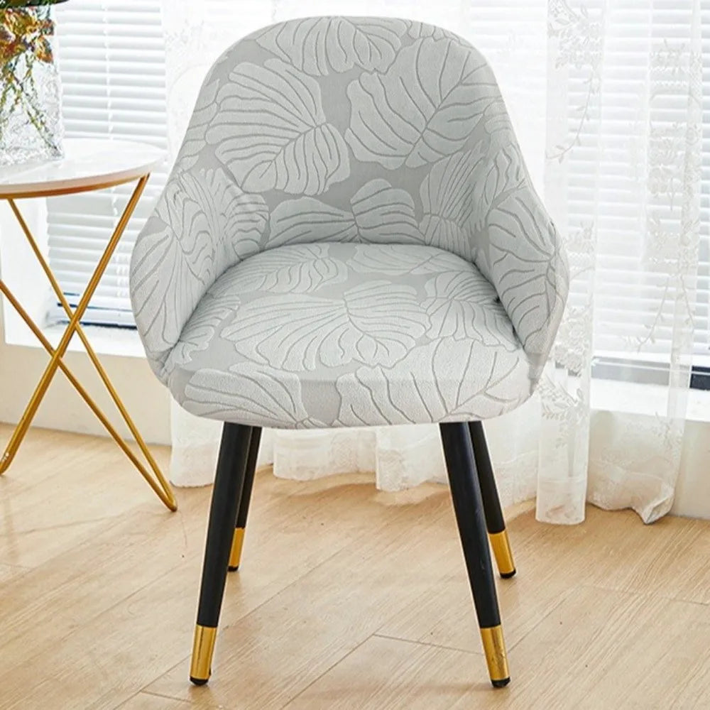 Leaf Jacquard Armchair Slipcover – Elastic Stretch Fit Cover Armchair Slipcover Nixie
