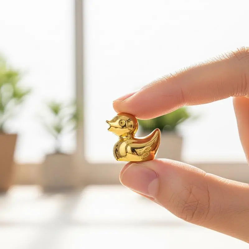 Mini Golden Duck Resin Figurines – Party & Dollhouse Decor Resin Figurine Nixie