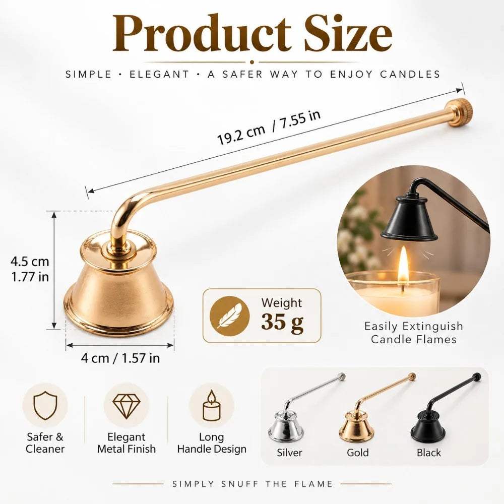 Stainless Steel Candle Snuffer | Black, Gold & Silver Candle Snuffer Nixie