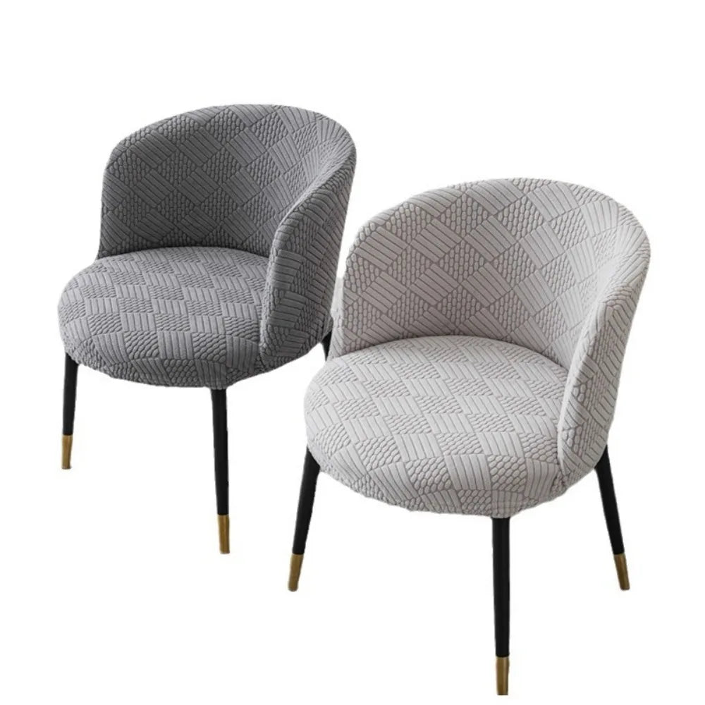 Nordic Elastic Curved Armchair Cover 3D Jacquard Chair Slipcover Chair Slipcover Nixie