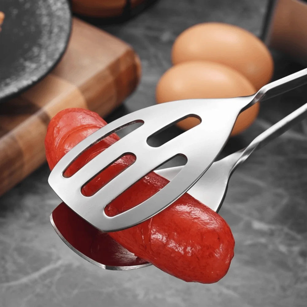 Stainless Steel Scissor Salad Tongs – Heat-Resistant Serving Kitchen Serving Tongs Nixie