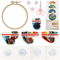4-Piece Embroidery Starter Kit – Stamped Pattern & Hoop Set Embroidery Starter Kit Nixie color 4