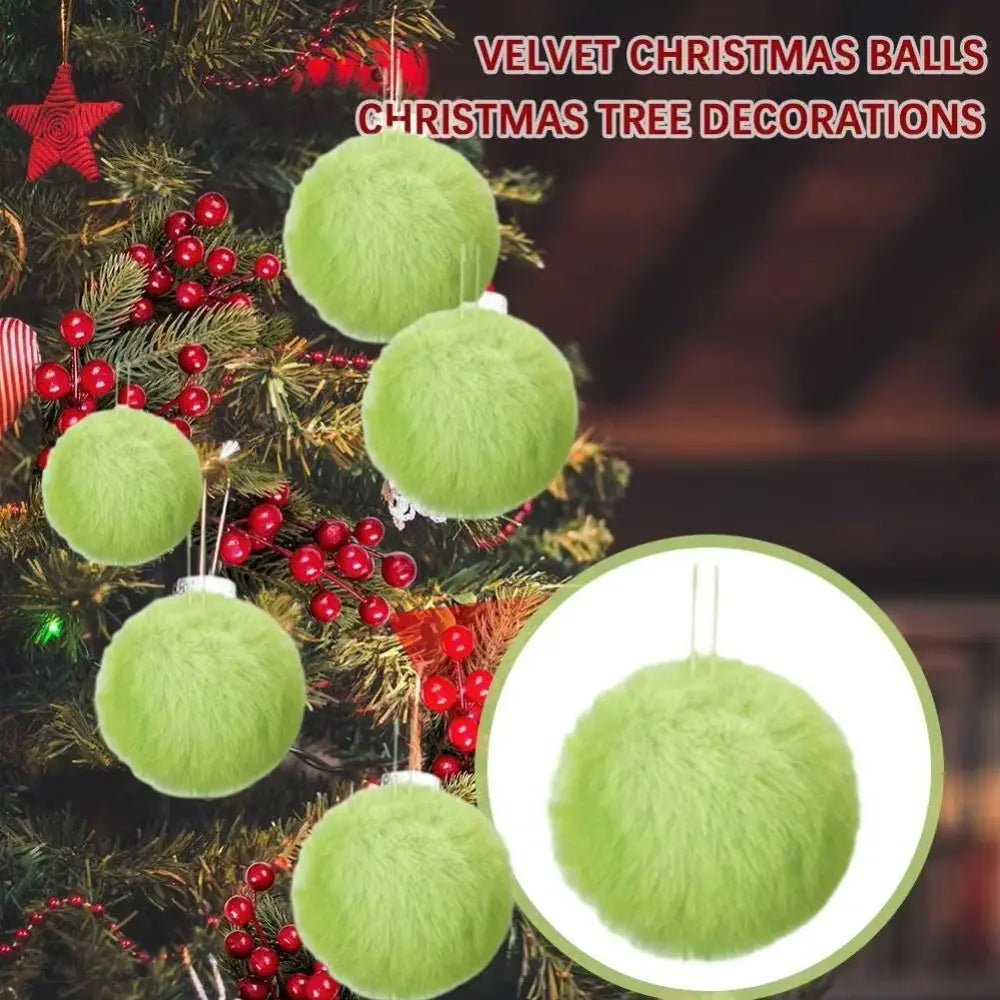 12PCS Soft Plush Christmas Ball Ornaments – Pom Pom Xmas Decor Christmas Ornaments Nixie
