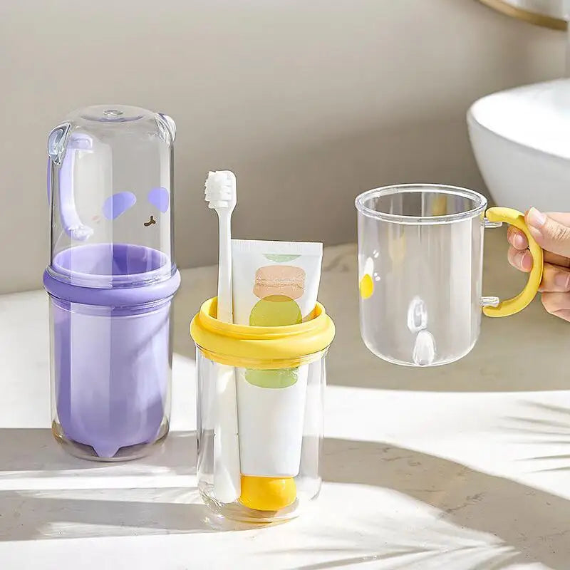 Kids Cartoon Toothbrush Storage Box Set with Mouthwash Cup Toothbrush Storage Set Nixie
