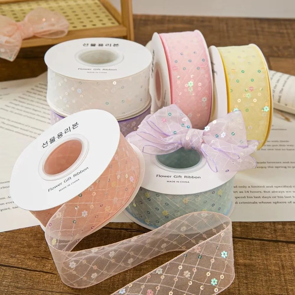 10 Yards Sequined Mesh Lace Ribbon 4cm – DIY Gift Wrap & Décor Craft Lace Ribbon Nixie