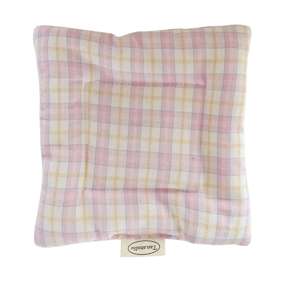 Vintage Handmade Checked Coaster Korean Style Placemat