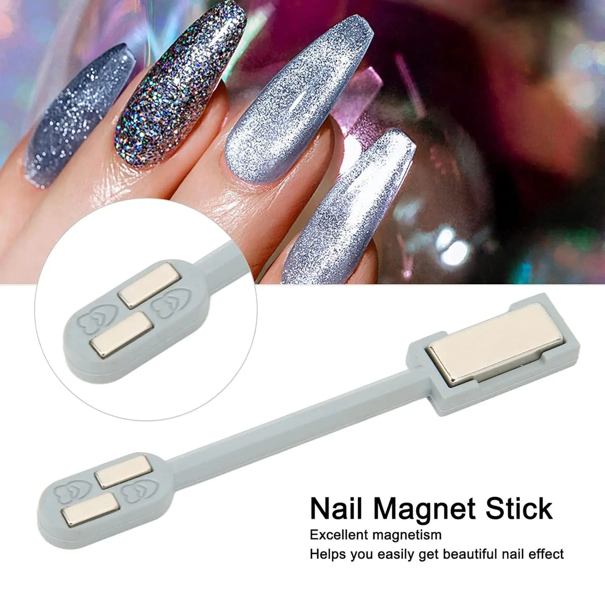 Dual-Ended Nail Magnet for Cat Eye Gel Polish | Nixie Nail Art Magnet Nixie