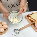 10-Inch Danish Dough Whisk – Stainless Steel & Wood Handle Danish Dough Whisk Nixie Default Title