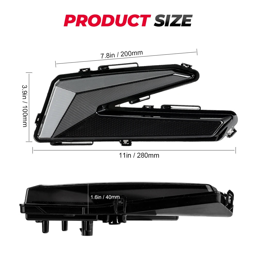 Can-Am Maverick X3 LED Tail Lights Smoked Black 2PCS 2017-2026 LED Tail Light Assembly Nixie