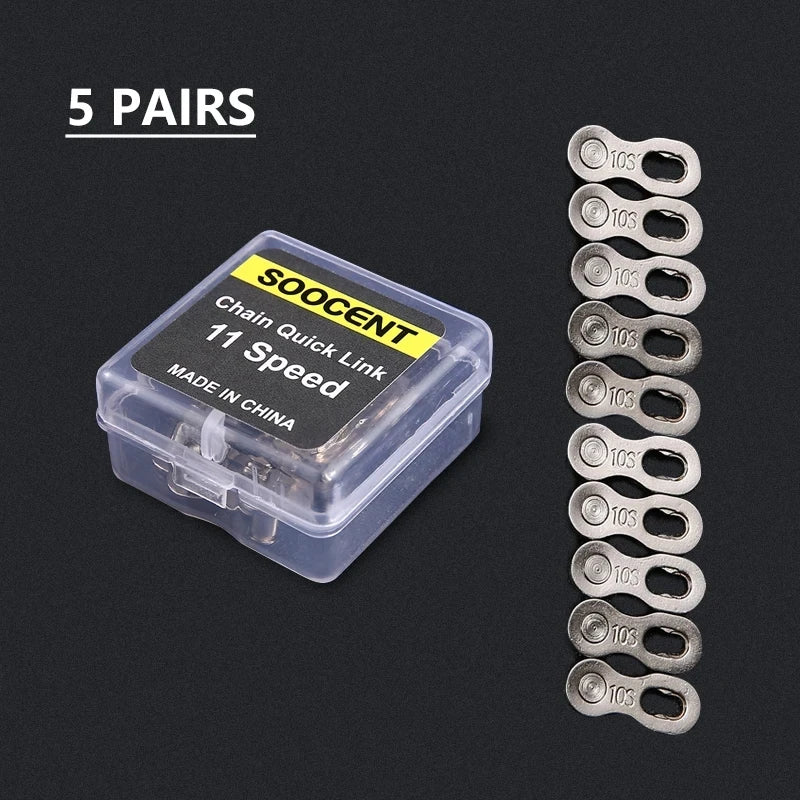 5 Pairs Bike Chain Quick Link Connectors 6–12 Speed MTB Bike Chain Connector Nixie