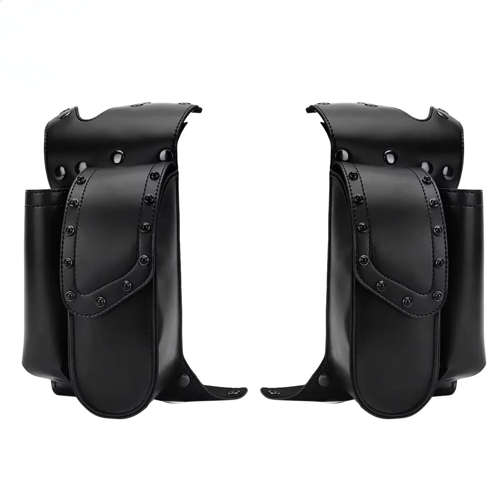 KEMITOUR Waterproof PU Leather Motorcycle Crash Bar Saddlebags Motorcycle Saddlebag Nixie