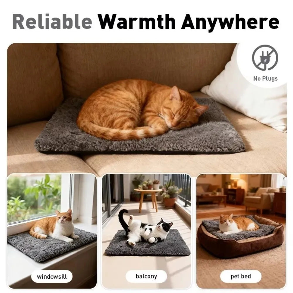 Self-Warming Cat Mat – Non-Slip All-Season Pet Bed Pad Cat Bed Mat Nixie