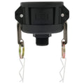 IBC Tote Tank Drain Adapter 2" to 3/4" Leak-Proof Fitting Tank Drain Adapter Nixie black