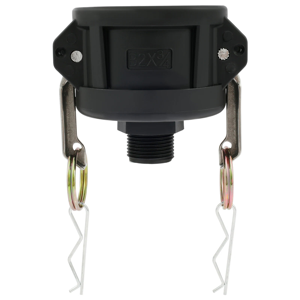 IBC Tote Tank Drain Adapter 2" to 3/4" Leak-Proof Fitting Tank Drain Adapter Nixie black