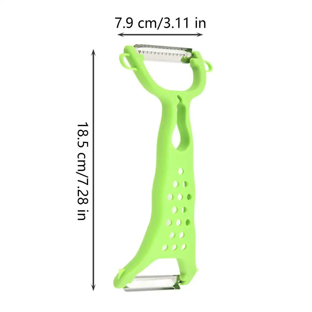 Stainless Steel Double Head Vegetable Peeler & Grater Tool Vegetable Peeler Grater Nixie Green