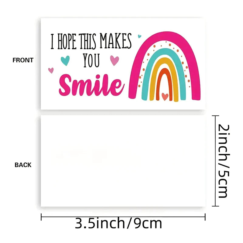 50 Pcs Rainbow Thank You Cards for Customers & Gifts Greeting Cards Nixie