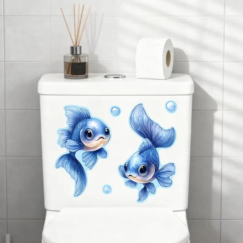 Luminous Dolphin Toilet Sticker – Glow-in-Dark PVC Decal Bathroom Wall Decal Nixie