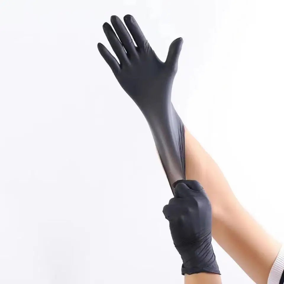 Disposable Black Nitrile Gloves – Latex Free | 10/50/100 PCS Disposable Nitrile Gloves Nixie