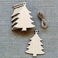 10-Pack Unfinished Wood Christmas Tree Ornaments – DIY Craft Set DIY Craft Ornament Set Nixie 10PCS