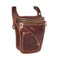 Men's Leather Belt Waist Bag Waterproof Phone Fanny Pack Belt Waist Bag Nixie Brown