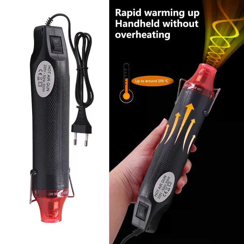 220V 300W Mini Hot Air Gun DIY Craft Tool with Stand Hot Air Gun Nixie