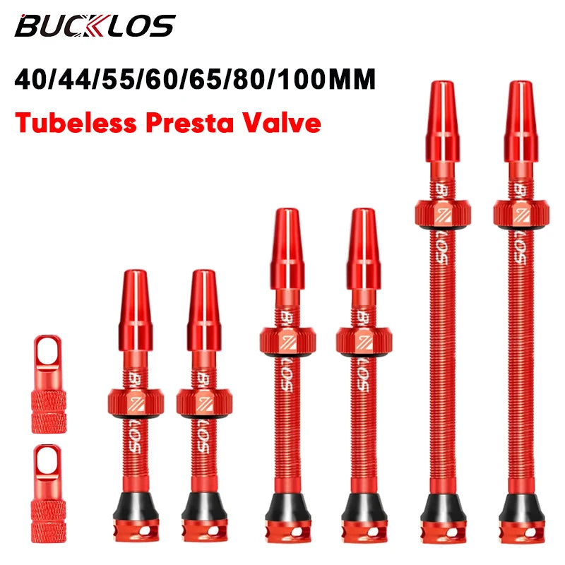 BUCKLOS Tubeless Presta Valve Stems CNC Aluminum MTB Road Bike Tubeless Valve Stem Nixie