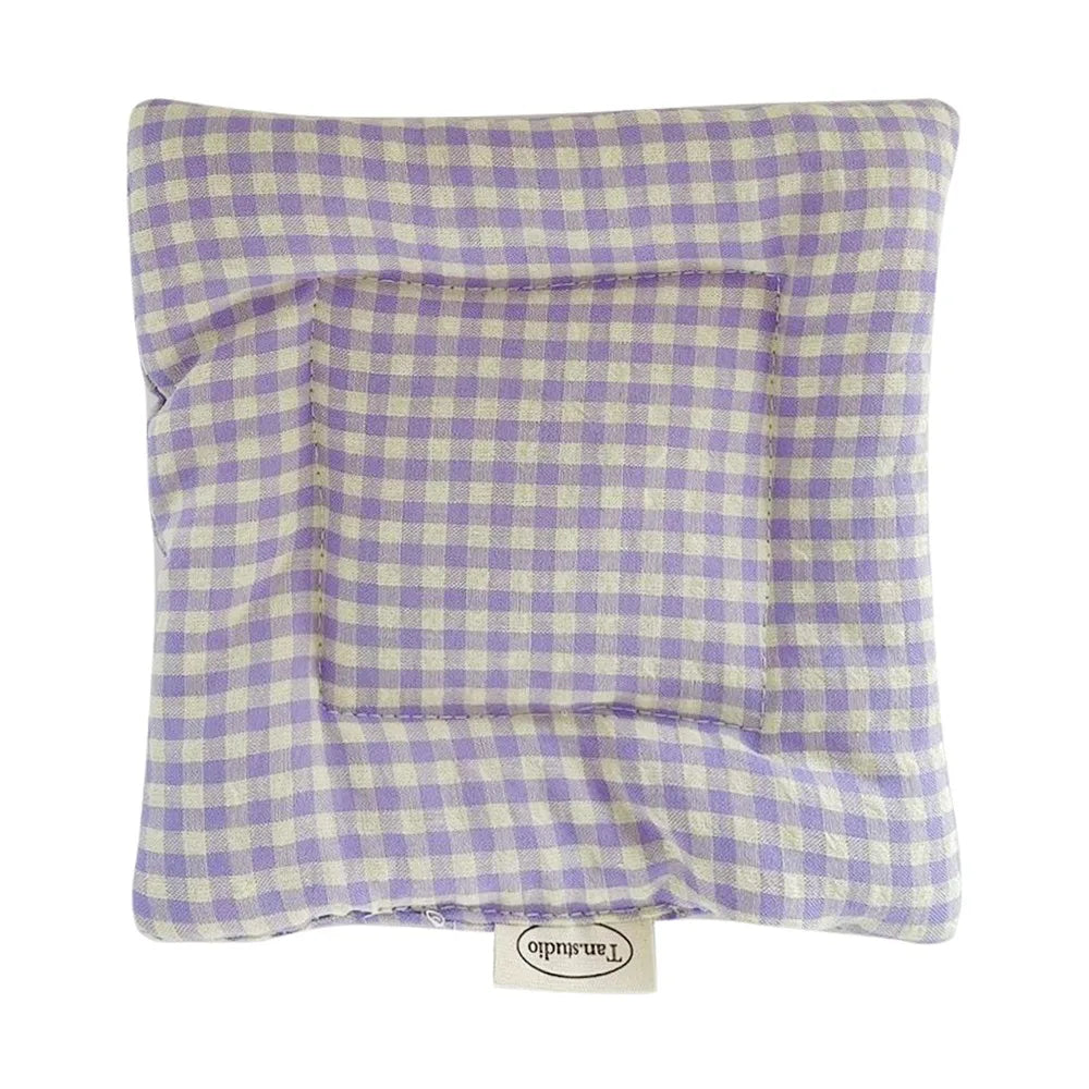 Vintage Handmade Checked Coaster Korean Style Placemat