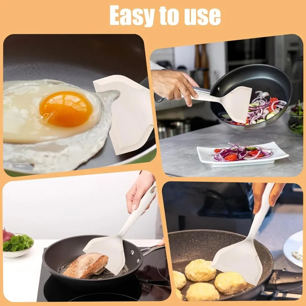 Silicone Pancake Spatula – Omelet, Egg Roll & Tamagoyaki Silicone Spatula Nixie